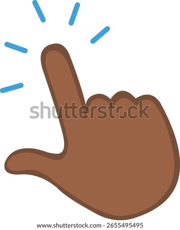 vector illustration icon brown hand touchscreen concept