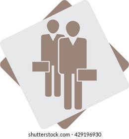 vector illustration icon business with diplomats