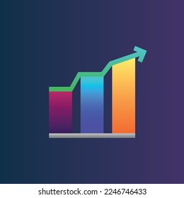 Vector illustration icon business graphics, statistics, infographics, graph, management.