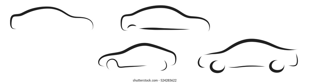 Vector illustration icon car on white background