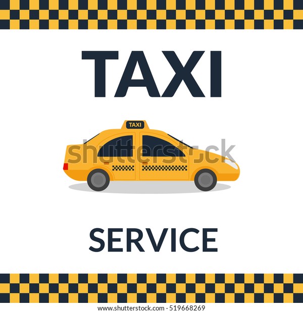 Vector illustration. Icon car taxi\
service. Design for business cards, web banner, booklet,\
flyer