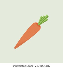 Ilustración vectorial de zanahoria de icono, verdura, vitaminas, comida sana.