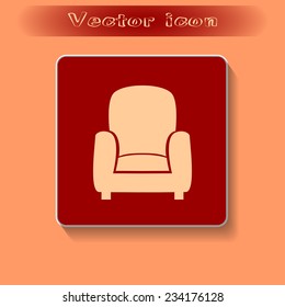 Vector illustration of icon chair