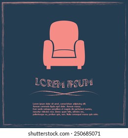 Vector illustration of icon chair