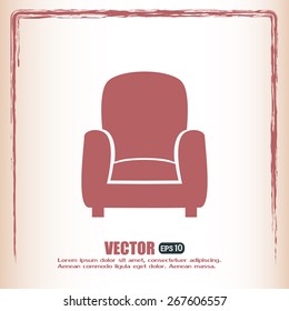 Vector illustration of icon chair