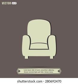 Vector illustration of icon chair