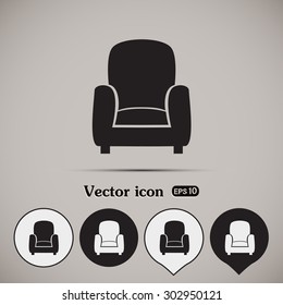 Vector illustration of icon chair