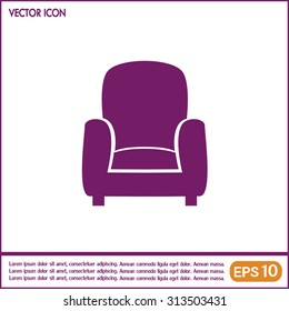 Vector illustration of icon chair