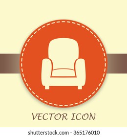 Vector illustration of icon chair