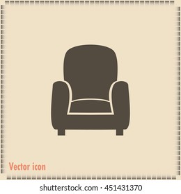 Vector illustration of icon chair