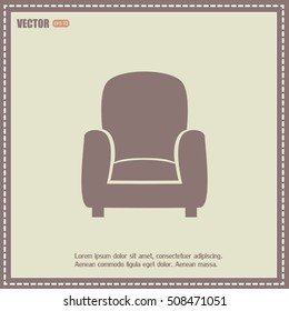 Vector illustration of icon chair
