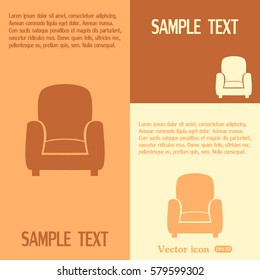 Vector illustration of icon chair