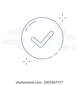 marca de verificación de icono de ilustración vectorial, comprobar 