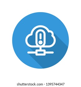 Vector illustration icon for cloud hosting