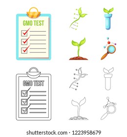 Vector illustration of  and  icon. Collection of  and  vector icon for stock.