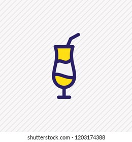 Vector illustration of icon colored line. Beautiful drink element also can be used as beverage icon element.