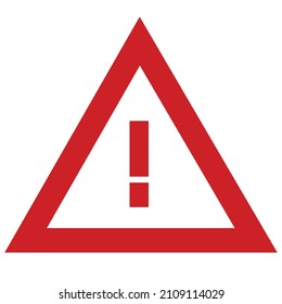 Vector illustration icon combination of triangle and red exclamation mark