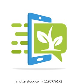 Vector illustration icon with the concept of accessing plant information with a mobile application