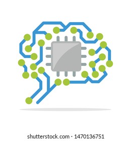 Vector illustration icon with the concept of artificial intelligence