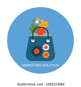 Vector illustration icon with the concept of business marketing strategy