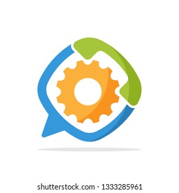 Vector illustration icon with the concept of call settings