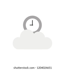 Vector illustration icon concept of clock on cloud. - Powered by Shutterstock - Get 15% off with code: PIKWIZARD15