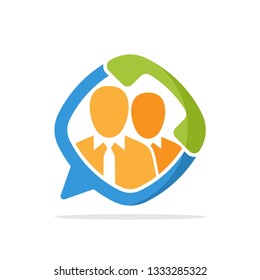 Vector illustration icon with the concept of communication services for expert team help support