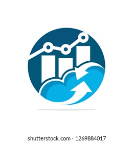 Vector illustration icon with the concept of developing a cloud computing system for the digital marketing business