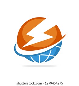Vector illustration icon with the concept of global energy management