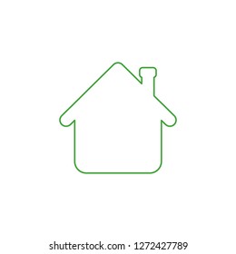 Vector illustration icon concept of house arrow up. Color outlines. 