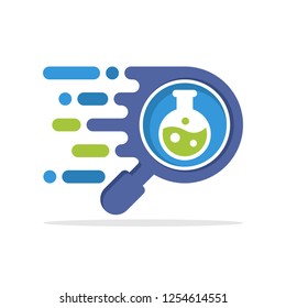Vector illustration icon with the concept of laboratory analysis application