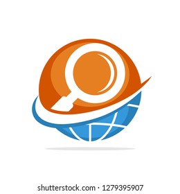Vector illustration icon with the concept of managing global search system services