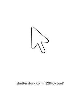 Vector illustration icon concept of mouse cursor. Black outlines.