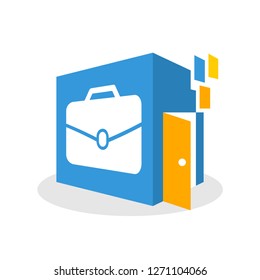 Vector illustration icon with the concept of online media space to find a way out, the opportunity to get a job