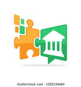 Vector illustration icon with the concept of an online media solution that communicates about banking information