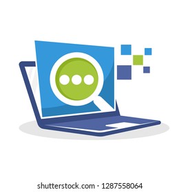 Vector illustration icon with the concept of online search access