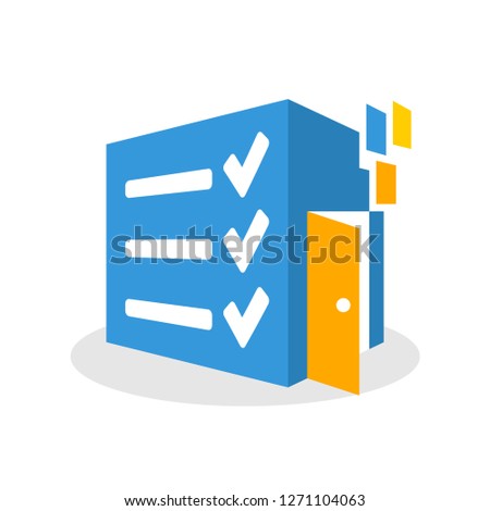 Vector illustration icon with the concept of online media space for survey services