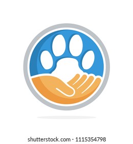 vector illustration icon with the concept of pet care