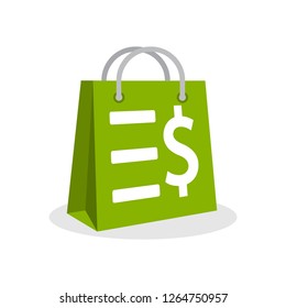 Vector illustration icon with the concept of product budgeting