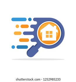 Vector illustration icon with the concept of responsive search service access for information on finding a home