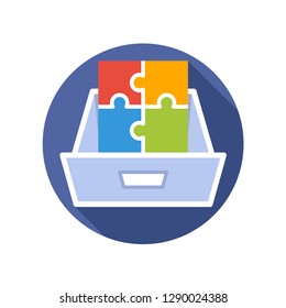 Vector illustration icon with the concept of a storage media solution