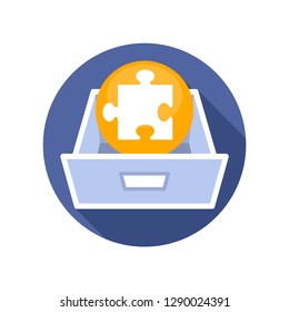 Vector illustration icon with the concept of a storage media solution