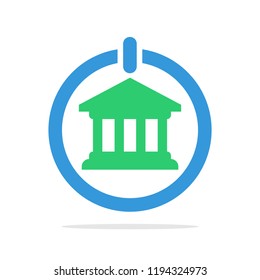 Vector illustration icon with the concept of a support system that manages internal banking control
