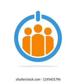 vector illustration icon with the concept of a support system for leadership control, community control