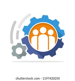 vector illustration icon with the concept of teamwork