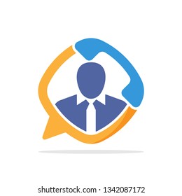 Vector illustration icon with the concept of telephone communication media for information access to employee contact