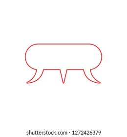 Vector illustration icon concept of three people talkin with speech bubble. Color outlines. 