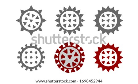 Vector Illustration Icon of the Coronavirus microbody