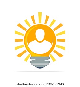 Vector illustration icon with creative personal concept