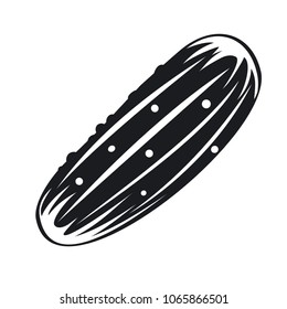 Vector illustration icon of a cucumber
